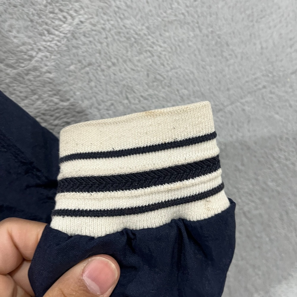 Vintage Champion Windbreaker Men Small 90S Pullover Jacket Embroidered Navy Blue - Picture 10 of 16